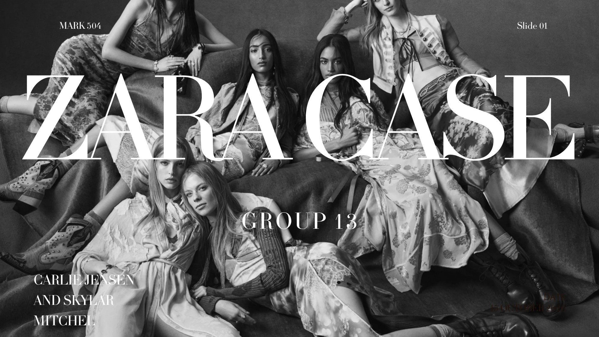 Zara presentation cover slide